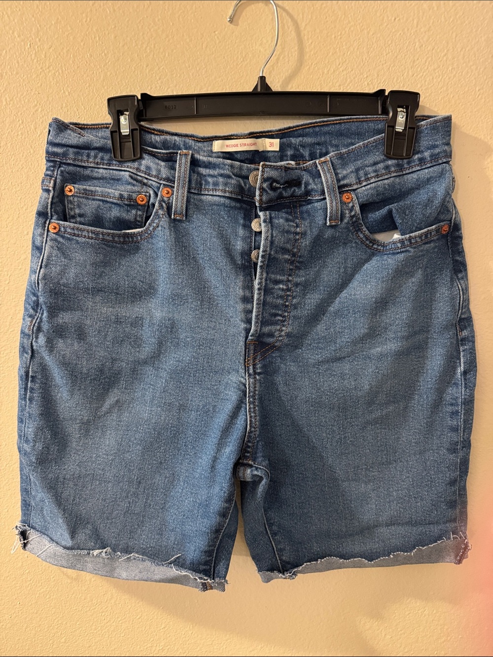 Levi's Blue High-Rise Denim Shorts